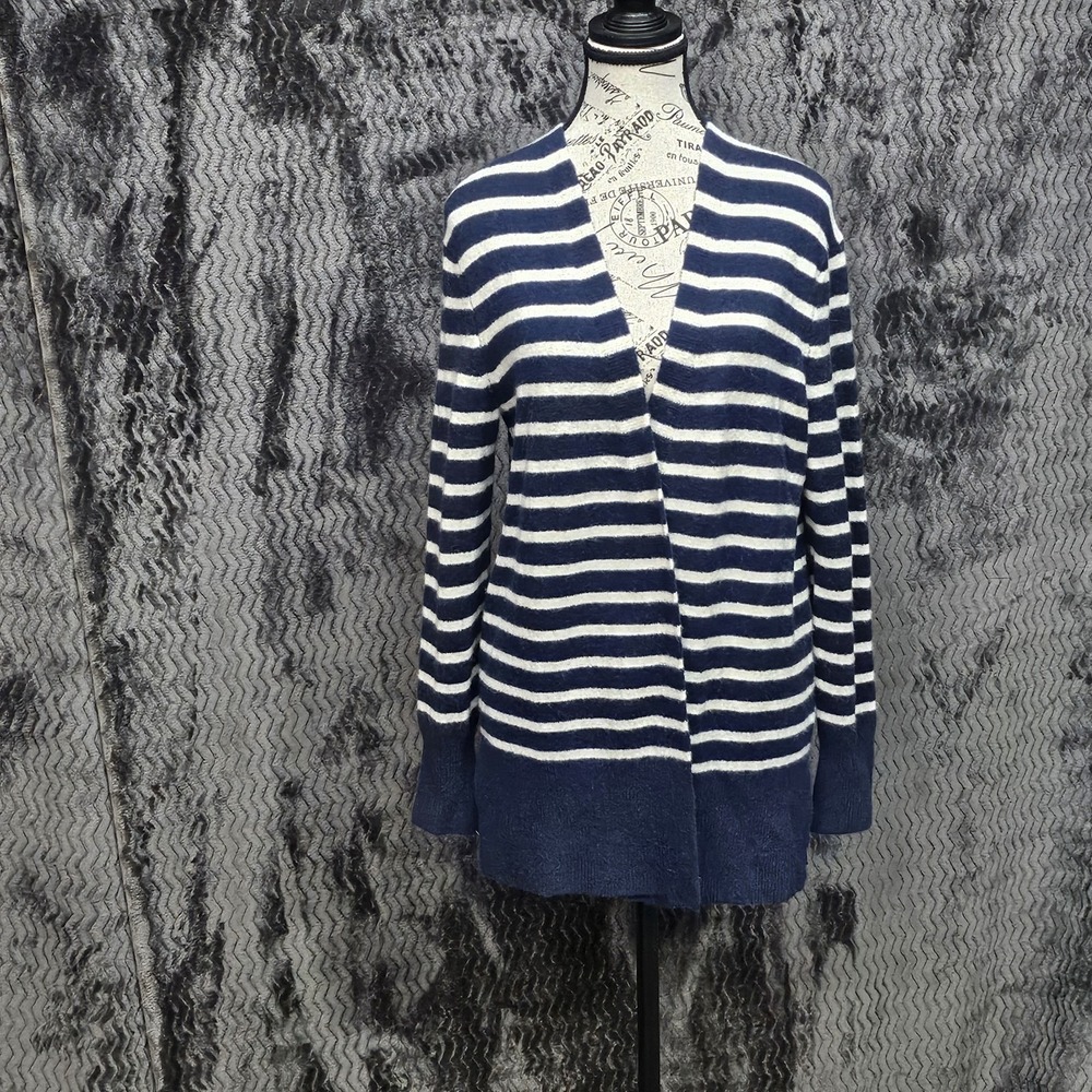 Madewell Cardigan Sweater Womens XS Striped Nautical Wool Alpaca Blend beachy